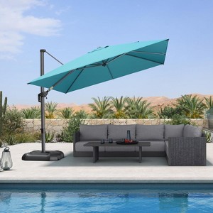 PURPLE LEAF 10 Feet Patio Umbrella Outdoor Cantilever Square Umbrella Aluminum Offset Umbrella with 360-degree Rotation for Garden Deck Pool Patio - 1 of 4