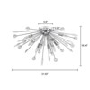 LLHZSY 12-Light 30 1/2" Dandelion Firework Crystal Flush Mount Ceiling Lights Fixture-Chrome - 3 of 4