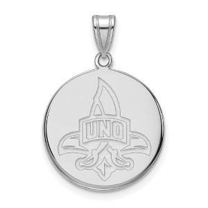 Black Bow Jewelry Sterling Silver New Orleans Privateers NCAA Large Pendant - 1 of 3