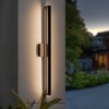 LLHZSY 31  7/10" Matte Black Modern Integrated LED Outdoor Wall Light Fixture Wall Mount for Exterior Porch Yard Patio Garage - 2 of 4