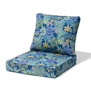 Crestlive Products 24in Outdoor Cushions Water Resistant Patio Furniture Cushions with Removable Cover Deep Seat and Back Cushion for Chair Sofa Couch - 1 of 4