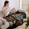 1pc Christmas Tree Blanket - Snowman Gingerbread Man Ultra-Soft, Plush Flannel Blanket For Home Couch Bed Sofa Soft. - 3 of 4