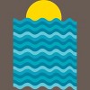 Women's Design By Humans Sunset Waves By clingcling Racerback Tank Top - 2 of 3