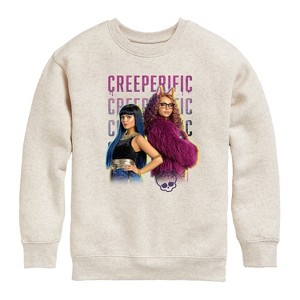 Girls' - Monster High - Creeperific Graphic Long Sleeve Fleece Sweatshirt - 1 of 4