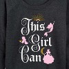 Women's - Disney Princess - This Girl Can Lightweight French Terry Wide Neck Long Sleeve Shirt - 2 of 4