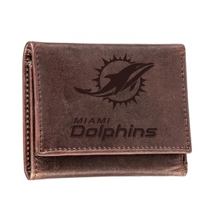Evergreen Miami Dolphins Tri-Fold Wallet, Brown - 1 of 1