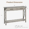Wooden Console Table, Farmhouse Entryway Table with Drawers, 2 Tier Sofa Table, Console Table for Entryway, Living Room, Hallway, Foyer - 2 of 4