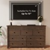 Dresser for Bedroom, Wooden Chest of Drawers, Fluted TV Stand, Storage Organizer - 4 of 4
