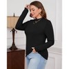 Women's Ribbed Mock Neck Tunic Sweater - Dex - 3 of 4