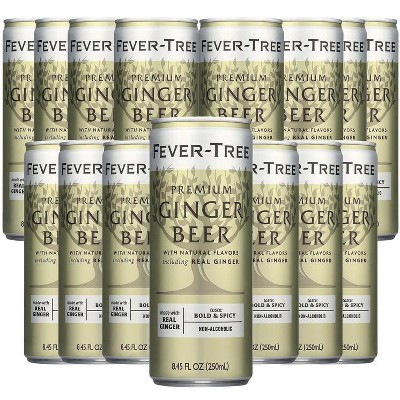 Fever Tree Ginger Beer - Premium Quality Mixer - Refreshing Beverage for Cocktails & Mocktails 250ml Bottles