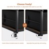 Karl Home 3-Tier Printer Stand with Non-Woven Drawers P2 Particleboard Weathered Wood Emboss 19.7x19.7x22 Inches - 4 of 4