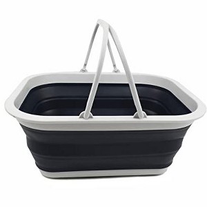 SAMMART 15L (4 Gallon) Collapsible Basket with Handle - 1 of 4