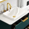 Vynxaria 18"L x 14"W Undermount Bathroom Sink Ceramic Integrated Basin Gloss White - 2 of 4