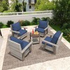 YARDSIGHT  Outdoor Swivel Patio Chairs with 360° Rotation, All-Weather PE Wicker Armchairs with Cushions for Garden, Deck, Porch, and Backyard - 2 of 4