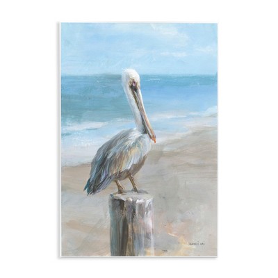 Stupell Industries Pelican Perched on Coast Wall Plaque Art
