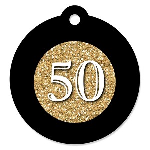 Big Dot of Happiness Adult 50th Birthday - Gold - Birthday Party Favor Gift Tags (Set of 20) - 1 of 4
