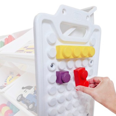 White Plastic 6-Tier Stackable Toy Storage Organizer