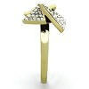 Slickblue Women’s Triangle Pattern Ring in IP Gold Stainless Steel, Clear Synthetic Crystal, size 5–10 - 4 of 4