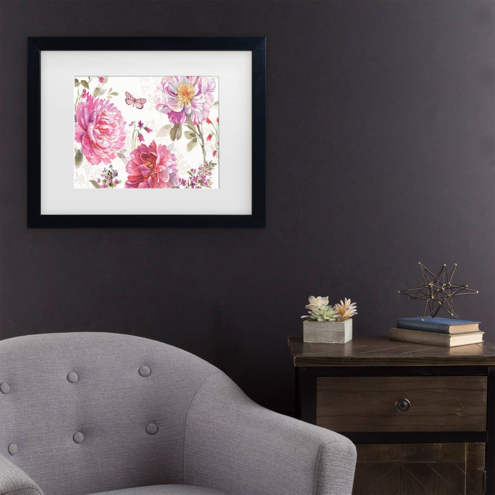 Photos - Other Decoration Trademark Fine Art 16"x20" Lisa Audit Obviously Pink 18 Matted Framed Art Black