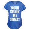 Maternity Kicking Me Smalls Funny T shirt Pregnancy Announcement Novelty Tee - Crazy Dog Maternity T Shirt With Movie Sayings - 2 of 4