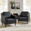 Set of 2 Bonita Transitional Vegan Leather Armchair with Removable Seat Cushion and  Nailhead Trims | ARTFUL LIVING DESIGN - 2 of 4