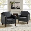 Set of 2 Bonita Transitional Vegan Leather Armchair with Removable Seat Cushion and  Nailhead Trims | ARTFUL LIVING DESIGN - image 2 of 4