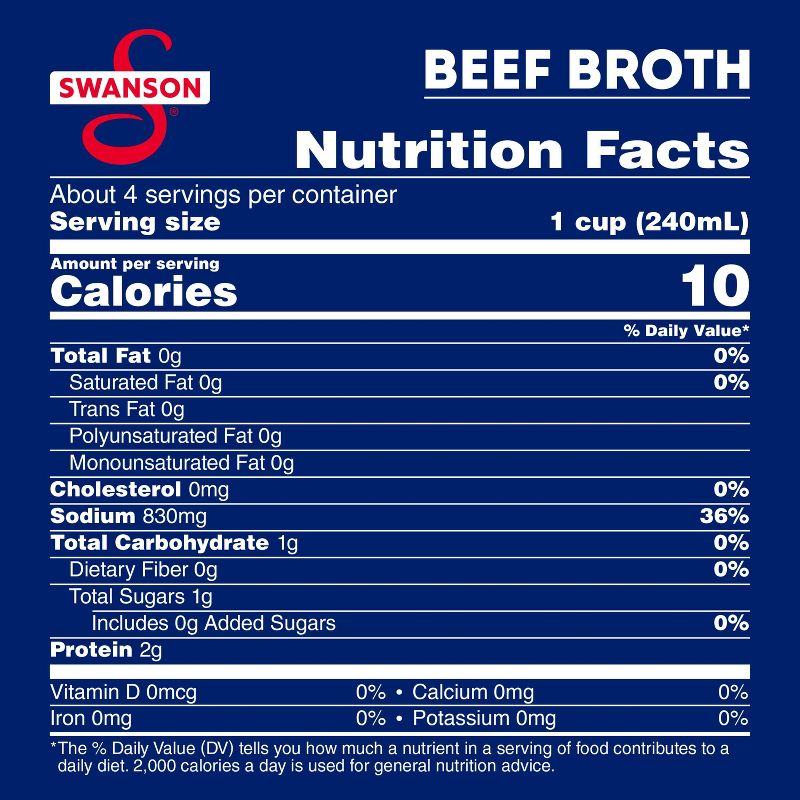 Swanson 100% Natural Gluten Free Beef Broth - 32oz, 4 of 15