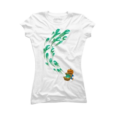Junior's Design By Humans It's time for halloween By SINDAR T-Shirt