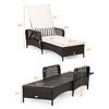 Costway 2PCS PE Rattan Chaise Lounge Chair Armrest Recliner Adjustable Pillow - 3 of 4