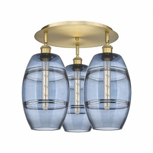 Vaz - 3 Light Flush Mount In Industrial Style-10.88 Inches Tall and 19.75 Inches Wide - 1 of 1