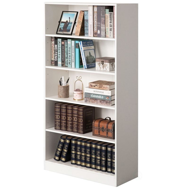 Freestanding Classic Wooden Display Bookshelf, Floor Standing Bookcase, with 5 Open Display Shelves, 1 of 7