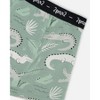 Deux par Deux Boy Printed Organic Cotton Boxer Shorts Light Sage and Gray Crocodile - 3 of 3