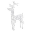 vidaXL Reindeer Christmas Decoration 90 LEDs 23.6"x6.3"x39.4" Acrylic - 2 of 4