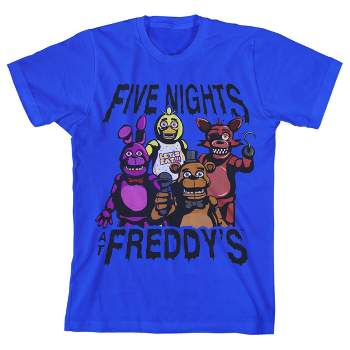 Five Nights at Freddy's Animatronics Group Boy's Royal Blue T-shirt