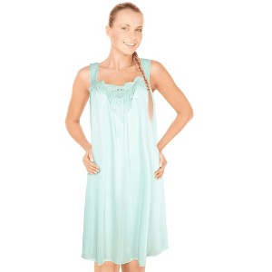 JEFFRICO Womens Sleeveless Nightgowns Sleepwear Soft Pajama Dress Nightshirts - 1 of 4