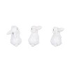 Transpac Resin 5.5 in. White Easter Sculpted Bunny Figurines in Crate Set of 12 - 4 of 4
