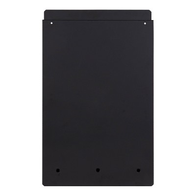 Black Metal Wall Organizer with Shelf and Hooks