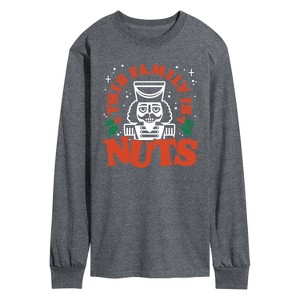 Men's - Instant Message - This Family Is Nuts Long Sleeve Graphic T-Shirt - 1 of 4