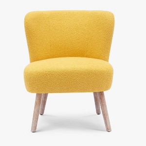 WestinTrends Genevieve 25" Wide Upholstered Boucle Armless Accent Chair - 1 of 4
