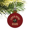 Lenoir-Rhyne University Bears Logo Mini Small Tiny Wood Christmas Tree Holiday Ornament - 3 of 4