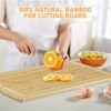 Bamboo Cutting Board Stovetop Cover,  Extra Large Noodle Board with 4 Removable Feet, Juice Groove, Wooden Stove Top Covers - 4 of 4
