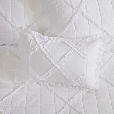 White Microfiber Reversible Quilted Daybed Cover Set