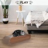 Gulches Cat Scratcher, Cardboard Lounge Bed, Bone Shape Design, Recyclable Corrugated Scratching Pad, Stable Furniture Protector, Reversible, Wood - 3 of 4