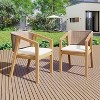 Christopher Knight Home Ernest Outdoor Rustic Rope Weave Upholstered Dining Chairs(Set of 2) - 2 of 4
