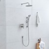 Kumasinova 10" High Pressure Rain Shower System Set,5-Function Slide Bar Faucet Shower Set with 59" Stainless Steel Hose - 2 of 4