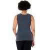 Rekucci Curvy Woman Travel in Style Scoop Neck Tank Top – Comfortable, Flattering & Wrinkle-Resistant - Black , 2X - 3 of 3