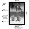 Americanflat Poster Frame in Black Shatter Resistant Glass with Hanging Hardware Included - 13" x 19" - 3 of 4