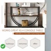 Industrial Demilune Shape Console Table 48" Industrial Style Entryway Table with 3-Tier Open Storage Shelf - 4 of 4