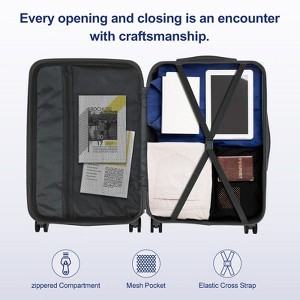 Karl Home Single 20 inch ABS Trolley Case with 2 Corner Protectors Black - 1 of 4