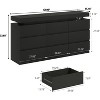 Dyoney 9-drawer vanity with power socket and LED lights, spacious storage cabinet, charging dock - 3 of 4